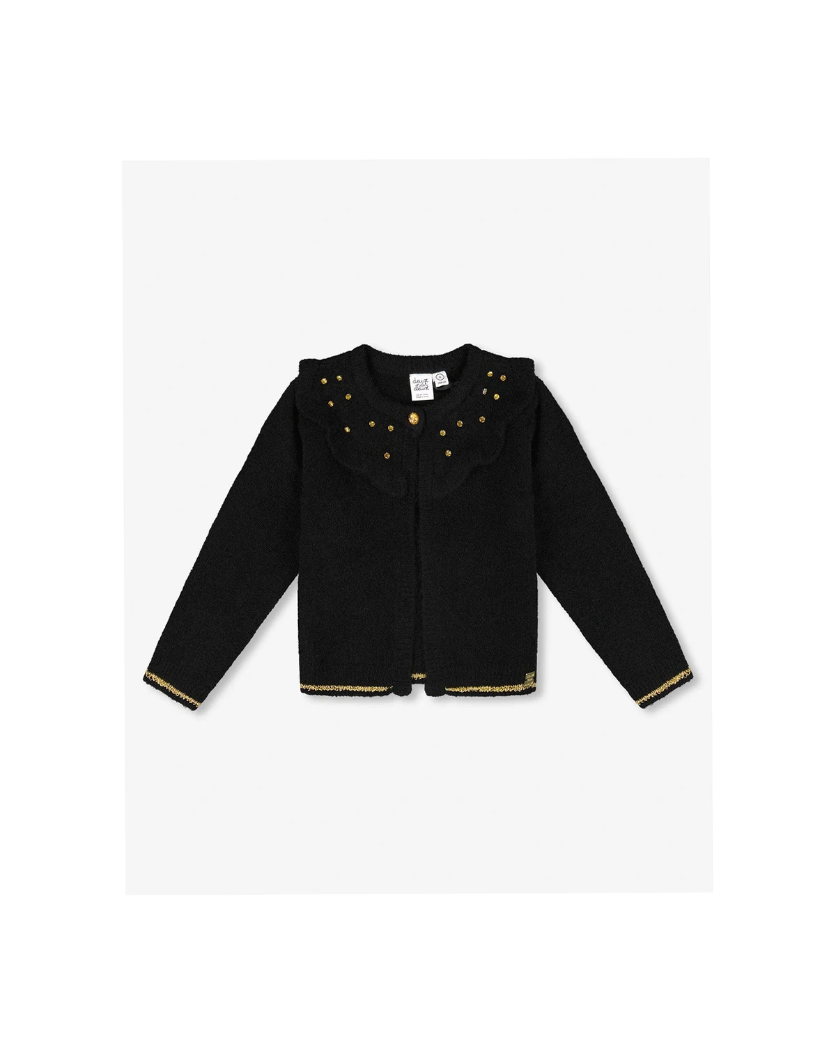 Girl Knitted Cardigan with Rhinestones Black - Toddler|Child