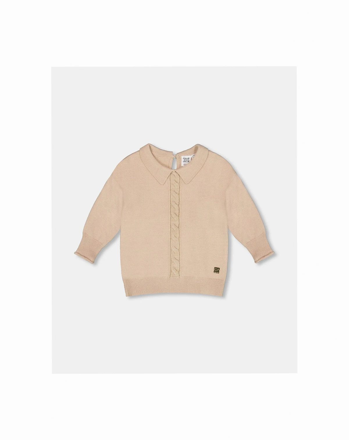 Girl 3/4 Sleeve Knitted Sweater Beige - Toddler|Child
