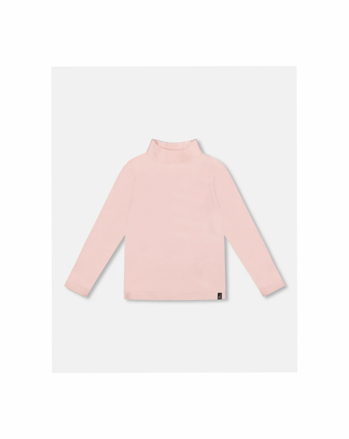 Toddler Girls Super Soft Ribbed Mock Neck Top Pink - Toddler|Child