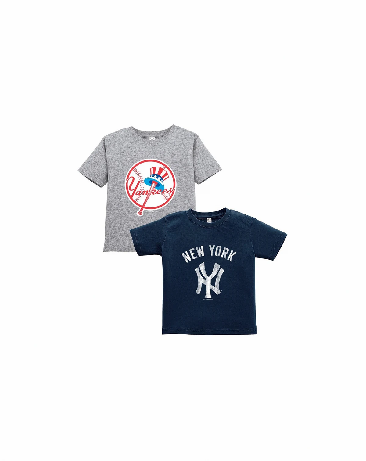 Toddler Navy/Gray New York Yankees Cooperstown Collection T-Shirt, Set of 2