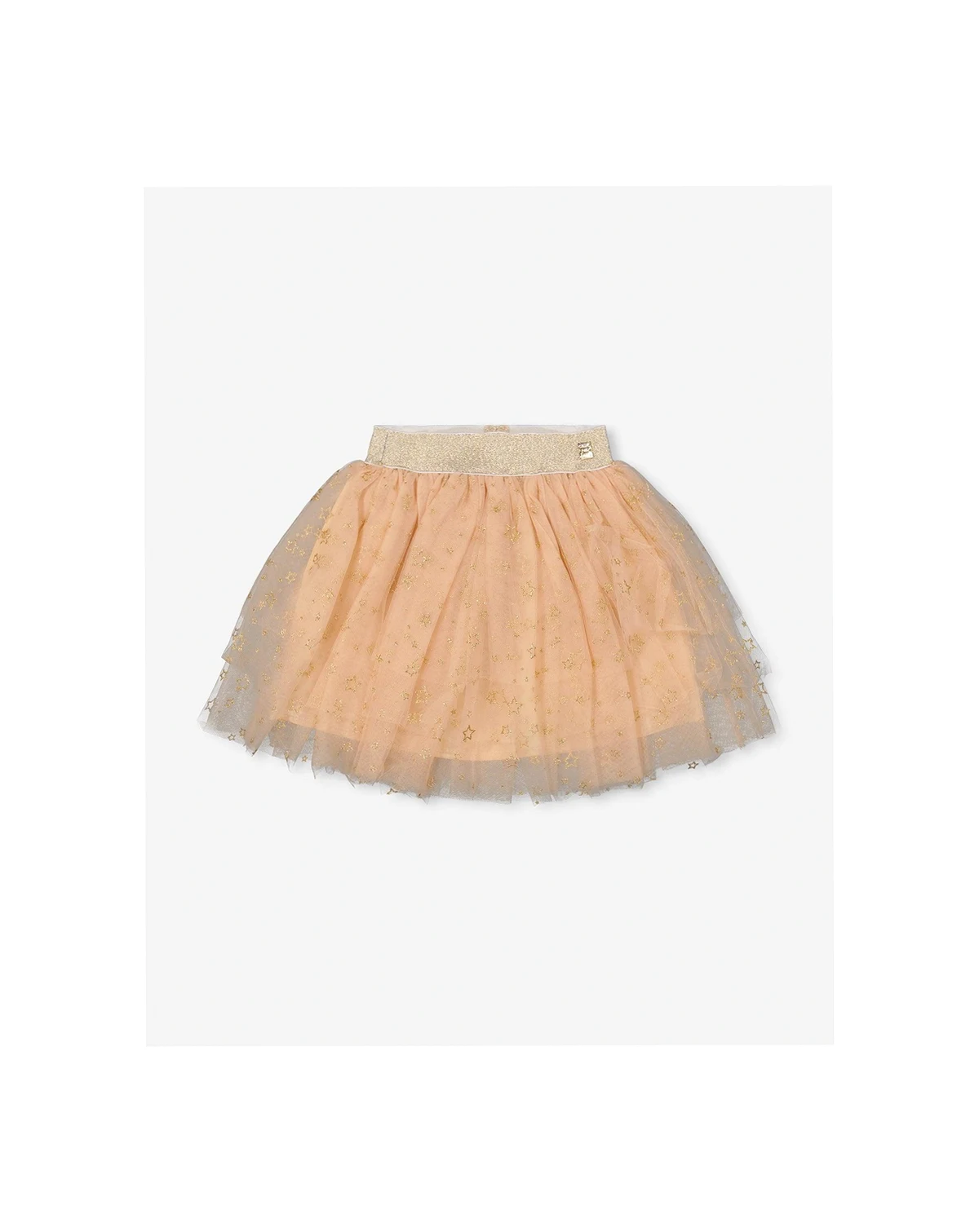 Girl Multi Layer Glittering Mesh Skirt Beige - Toddler|Child