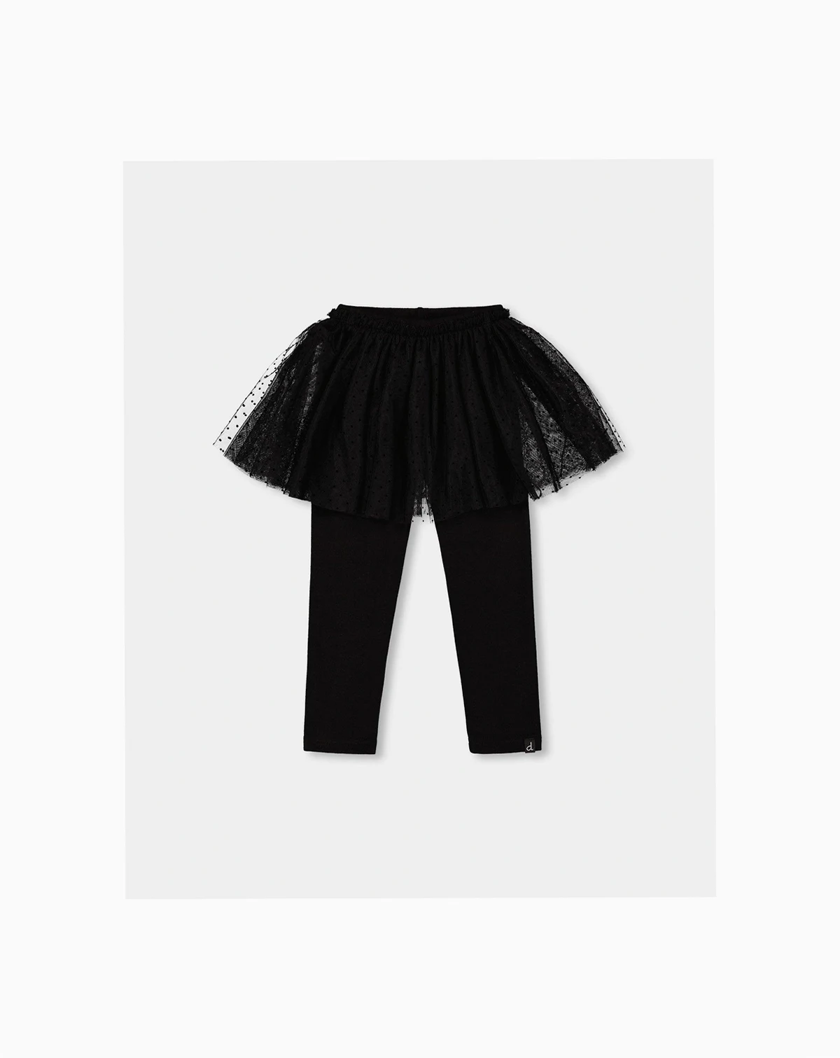 Baby Girls Leggings with Tulle Skirt Black