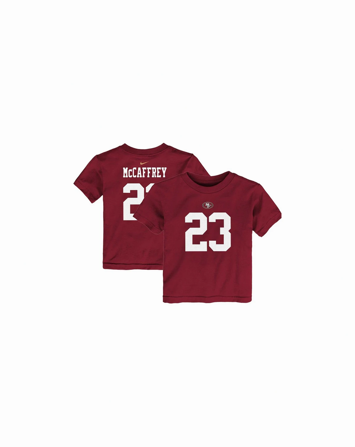 Toddler Boys and Girls Christian McCaffrey Scarlet San Francisco 49ers Player Name and Number T-shirt