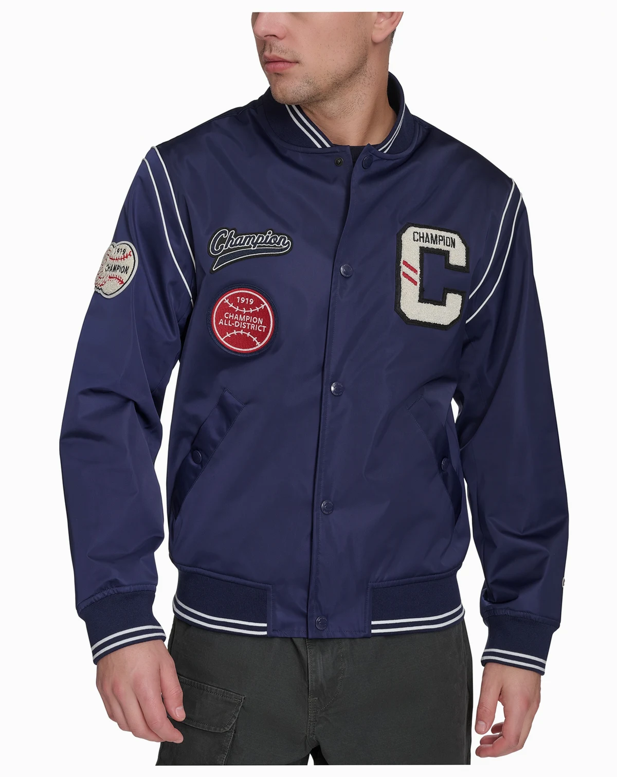 Men's Varsity Patch Bomber Jacket