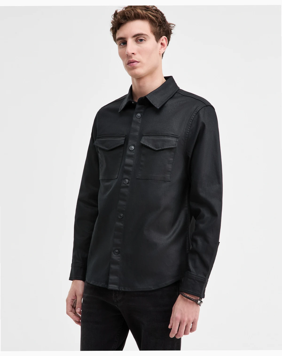 Men's Theo Snap-Front Shirt Jacket