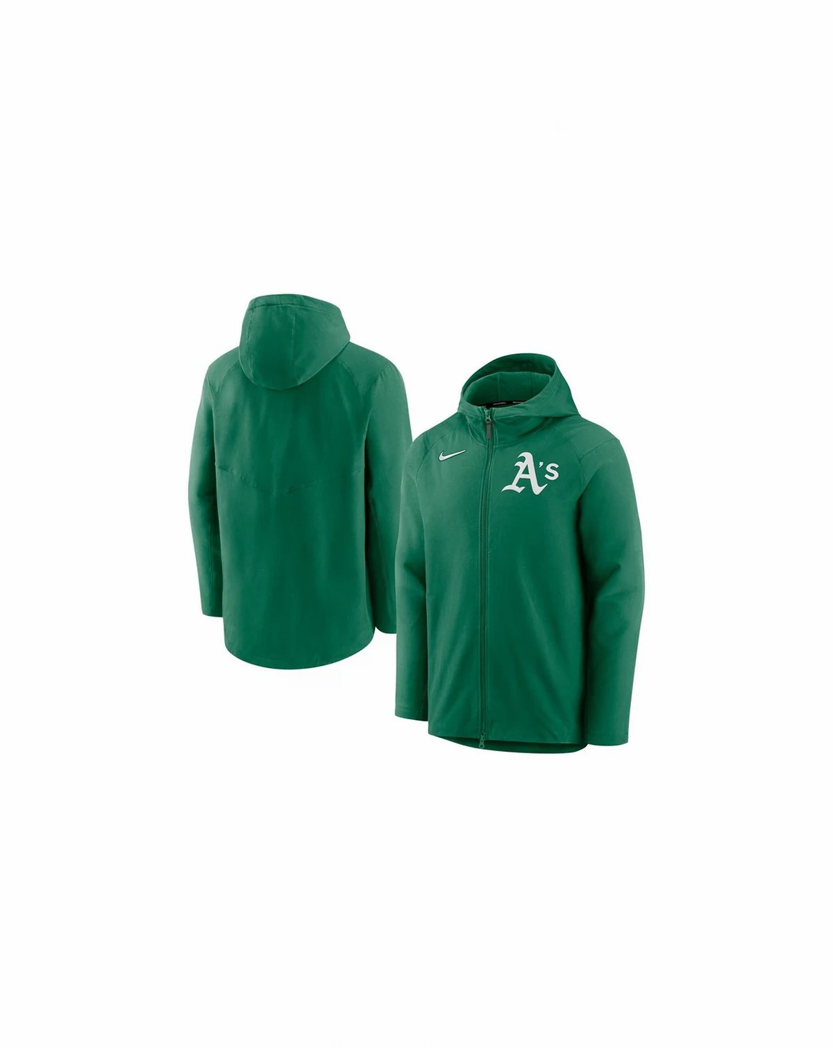Men's Kelly Green, Oakland Athletics Authentic Collection Full-Zip Hoodie Performance Jacket