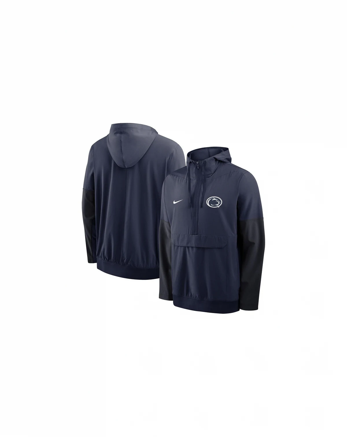 Men's Navy Penn State Nittany Lions Anorak Half-Zip Hoodie Jacket