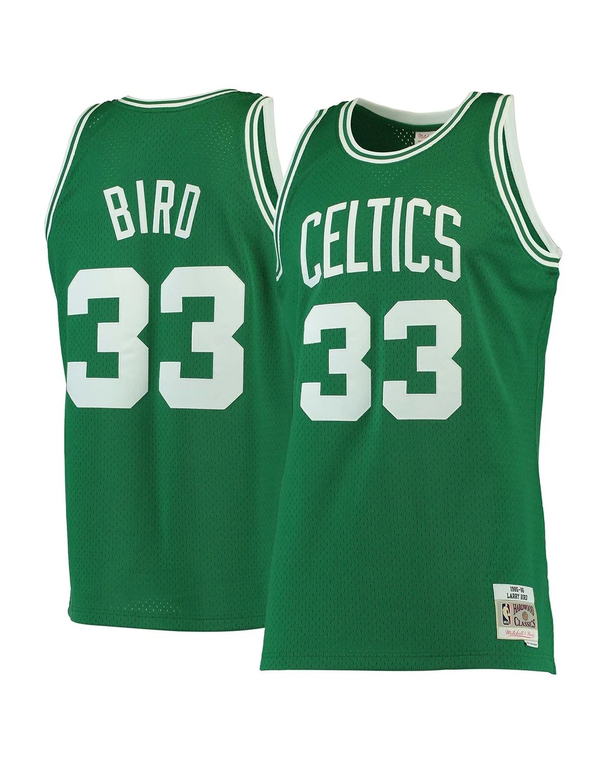 Men's Larry Bird Kelly Green Boston Celtics 1985-86 Hardwood Classics Swingman Jersey