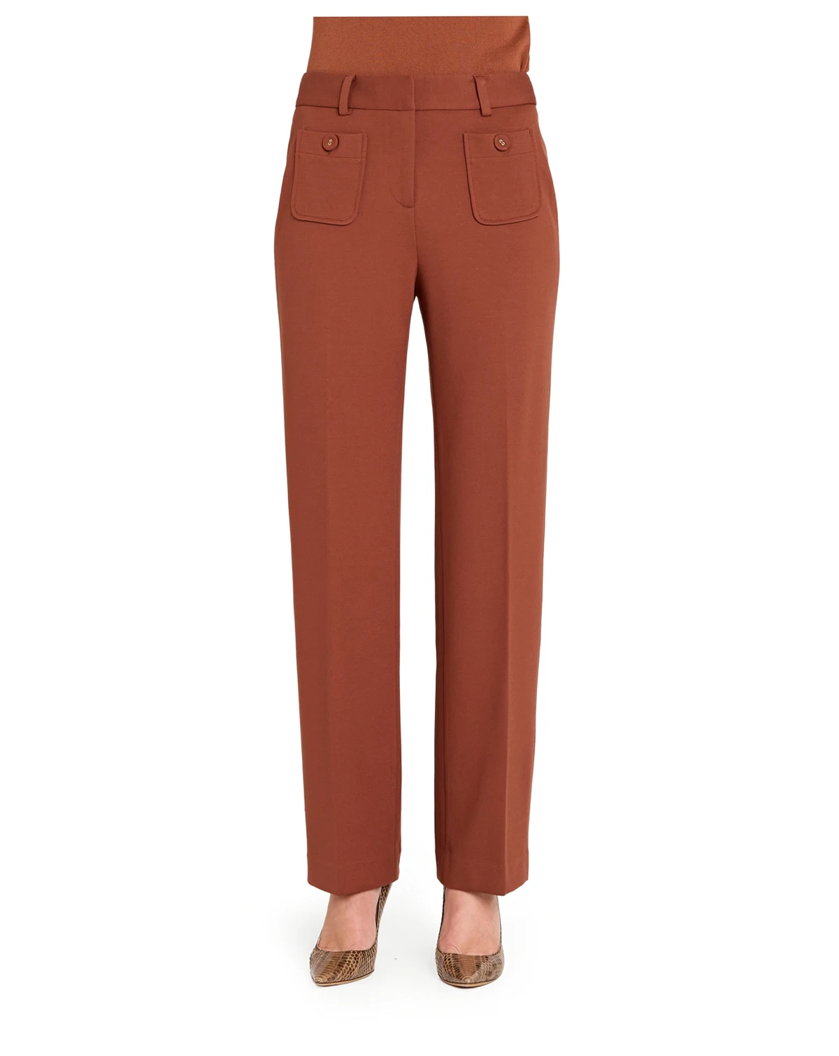 Women's Patch Pockets Flare Pants