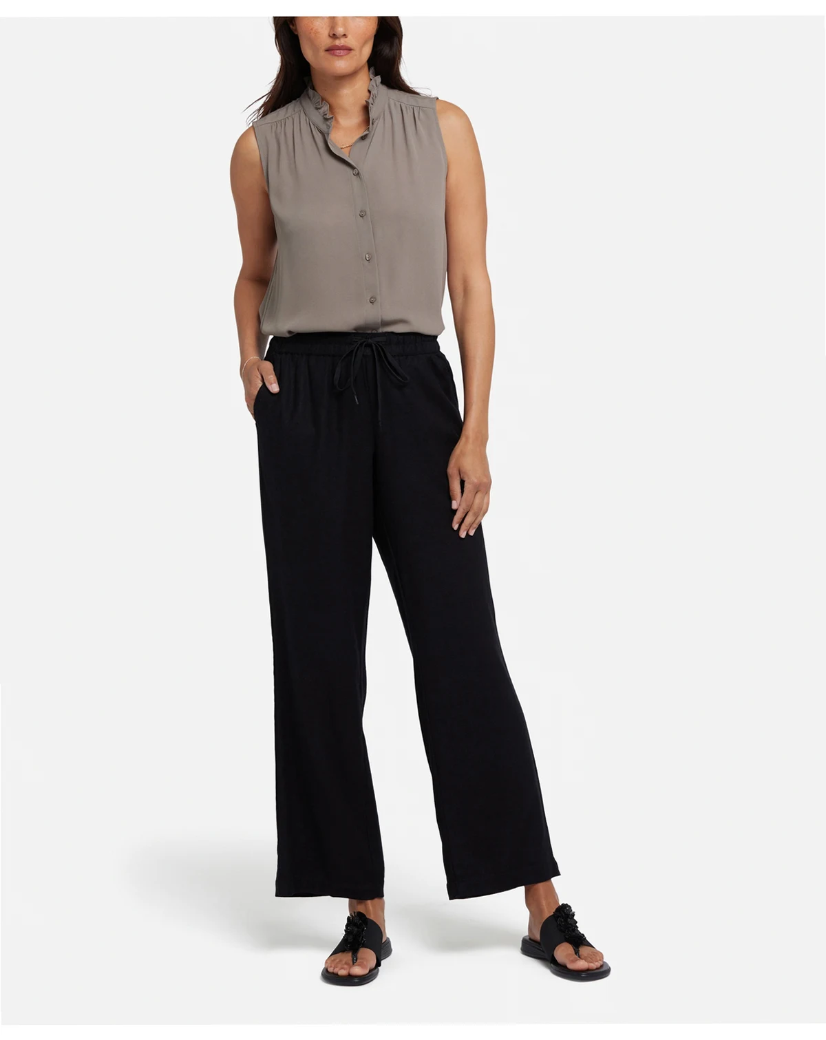 Women's Relaxed Drawstring Pull-On Pants