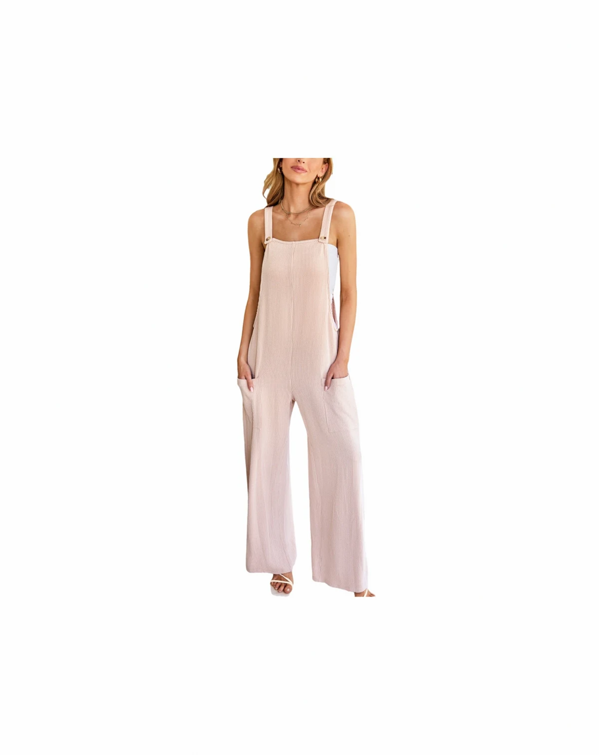 Women's Wide-Leg Knit Overalls