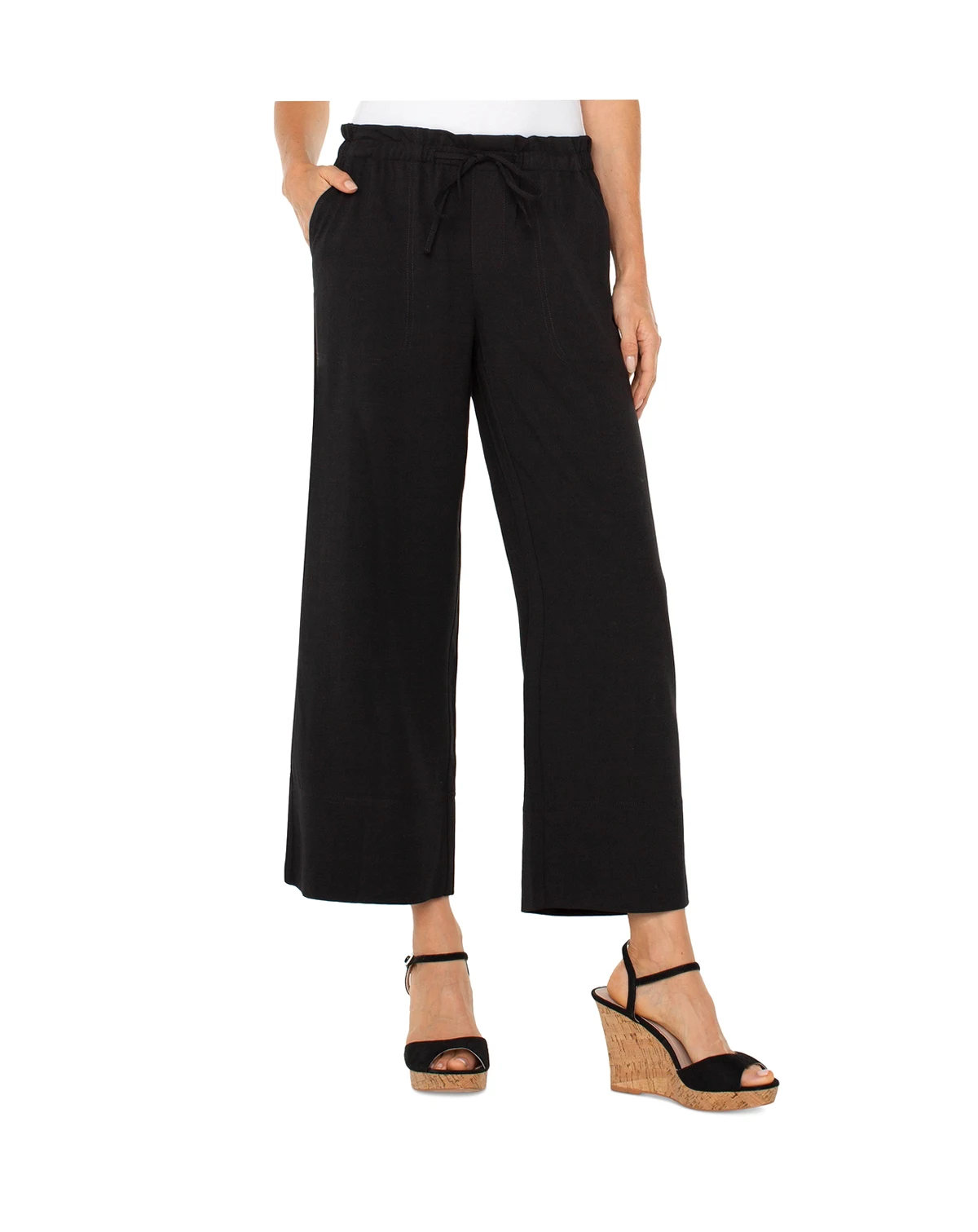 Women's Pull-on Wide-Leg Crop Pants