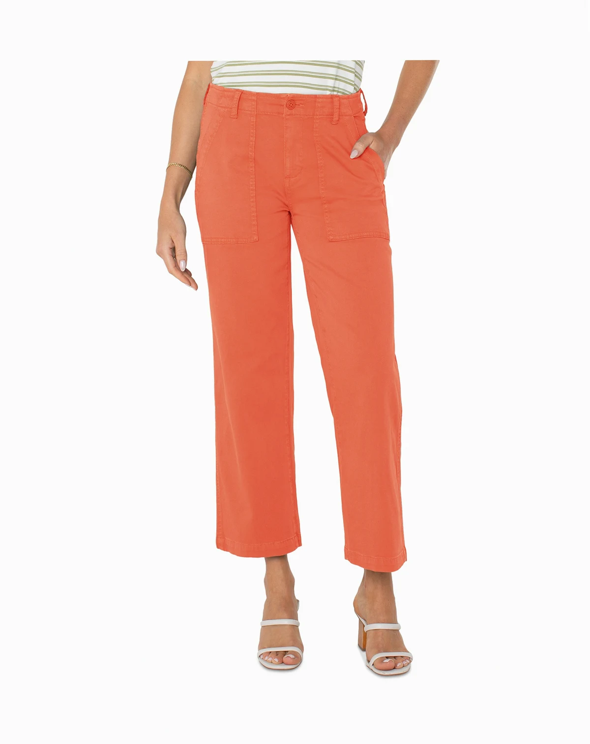 Petite Cropped Wide-Leg Cargo Pants