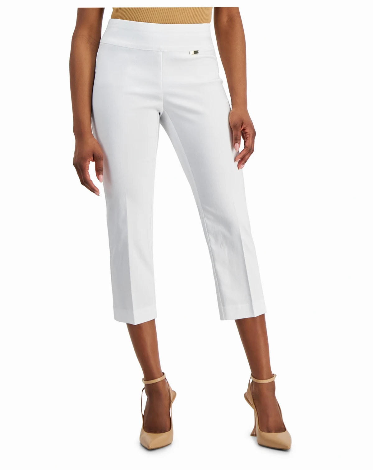Petite Mid-Rise Straight-Leg Capri Pants, Created for Macy's