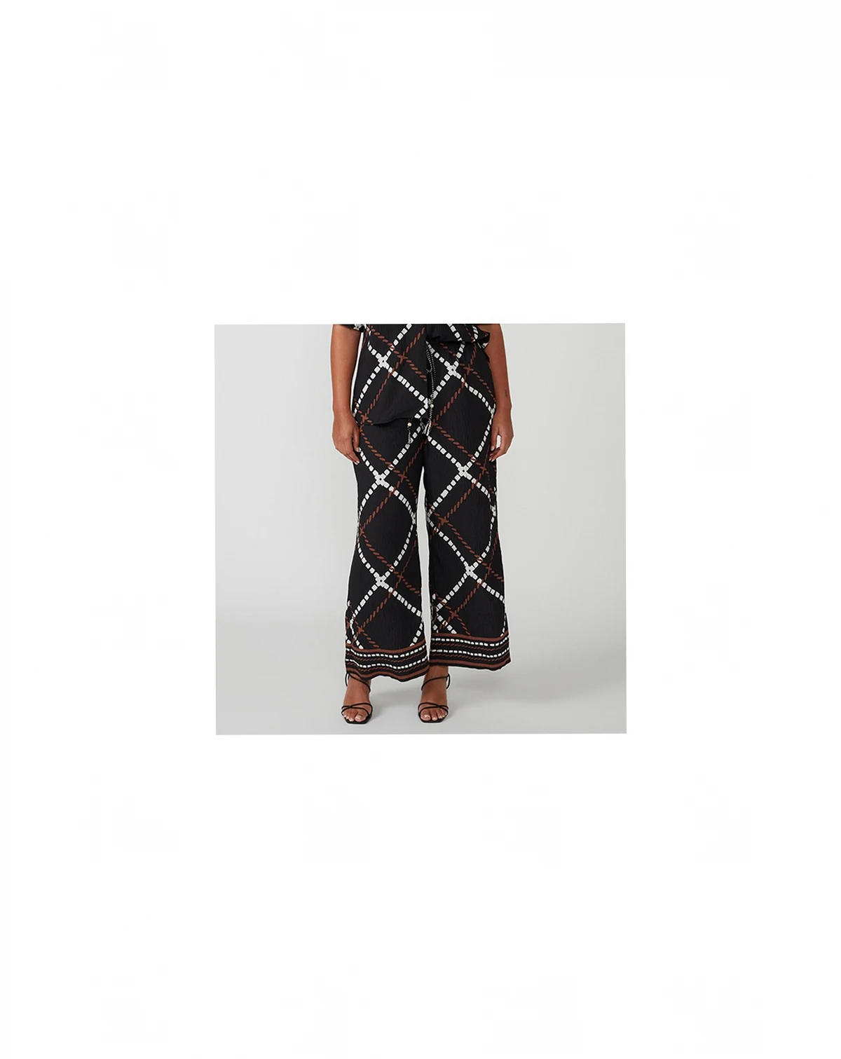Plus Size Marine Resort Wide-Leg High Rise Relaxed Pants