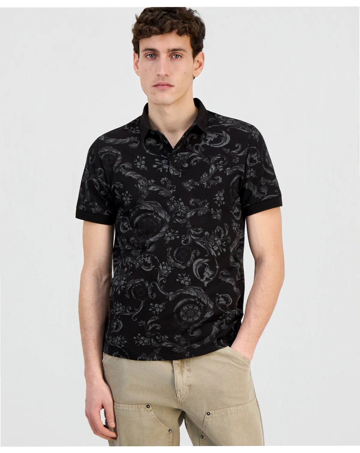 Men's Baroque Printed Polo Shirt