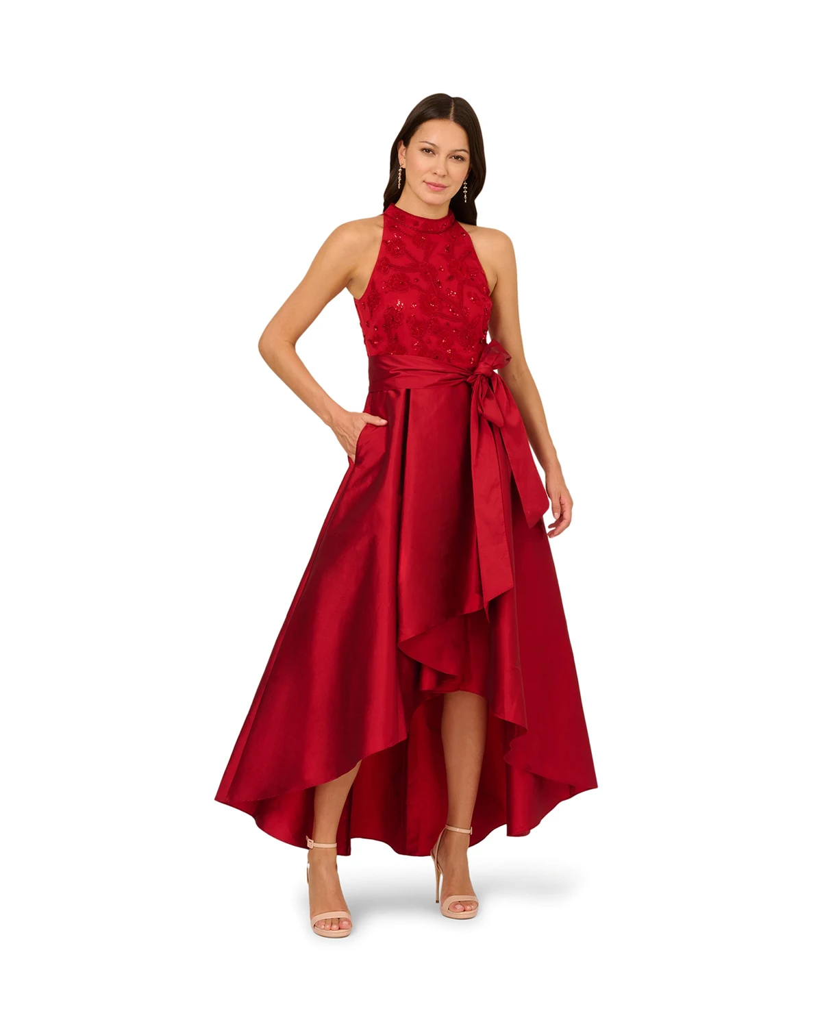 Women's Beaded Halter Neck Dress
