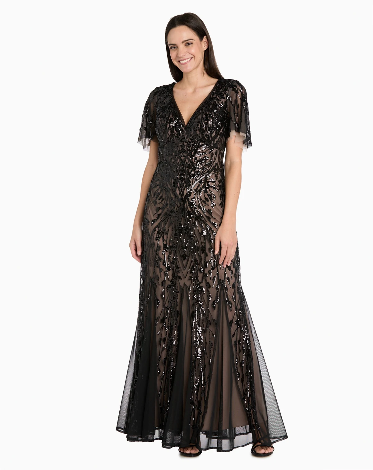 Women's V-Neck Short-Sleeve Dress