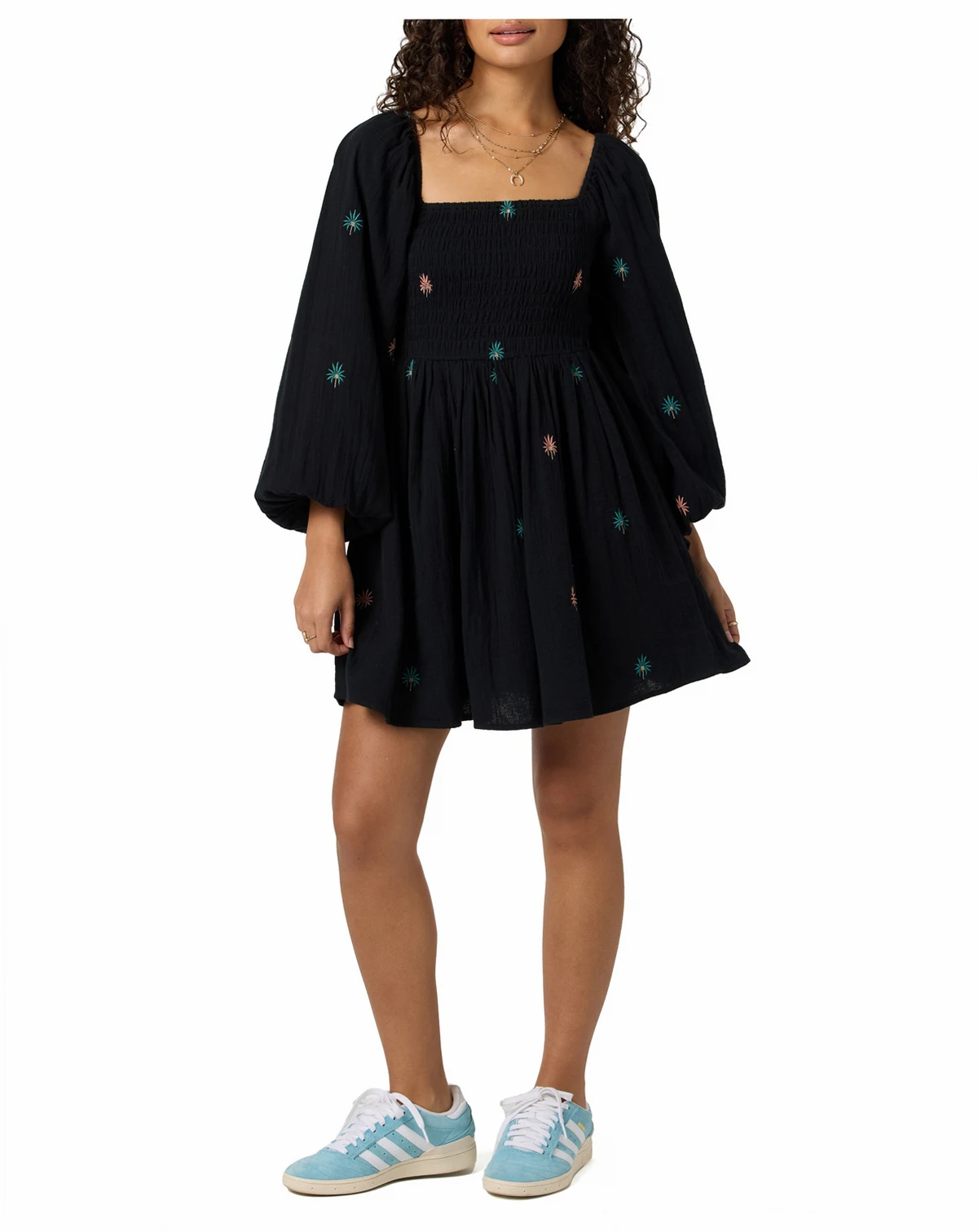 Women's Gracyn Palm Printed Smocked Dress