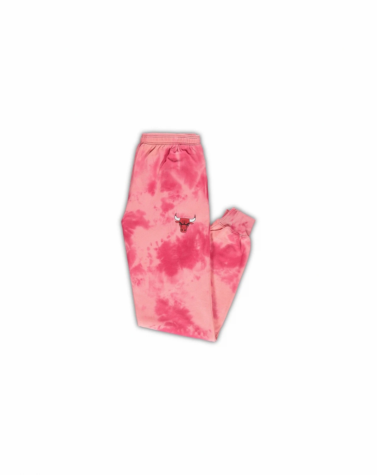 Men's Red Chicago Bulls Big and Tall Wordmark Cloud Dye Jogger Pants