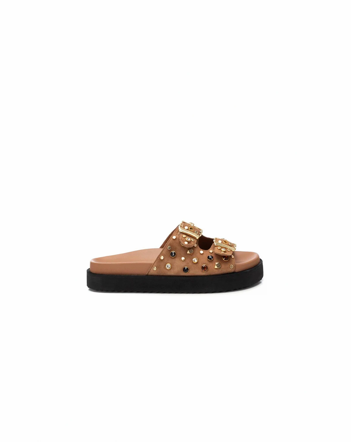 Carmela Leather Women's Fashion Footbed Sandals By XTI