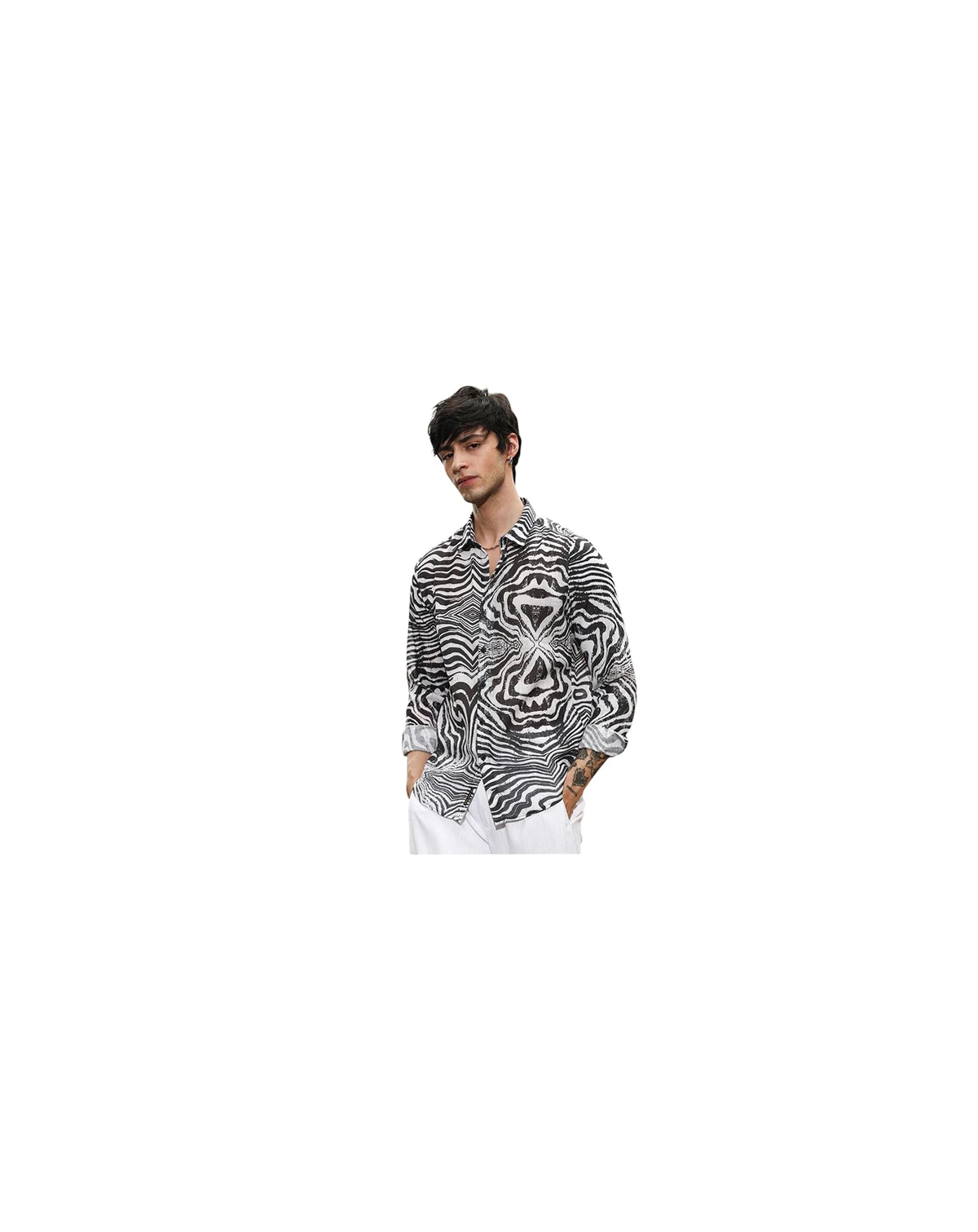 Men's Zebra-Kaleidoscopic Shirt