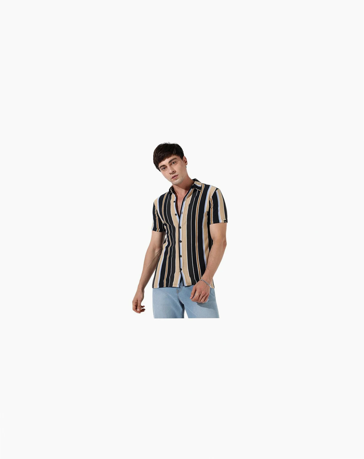 Men's Striped Button Up Shirt