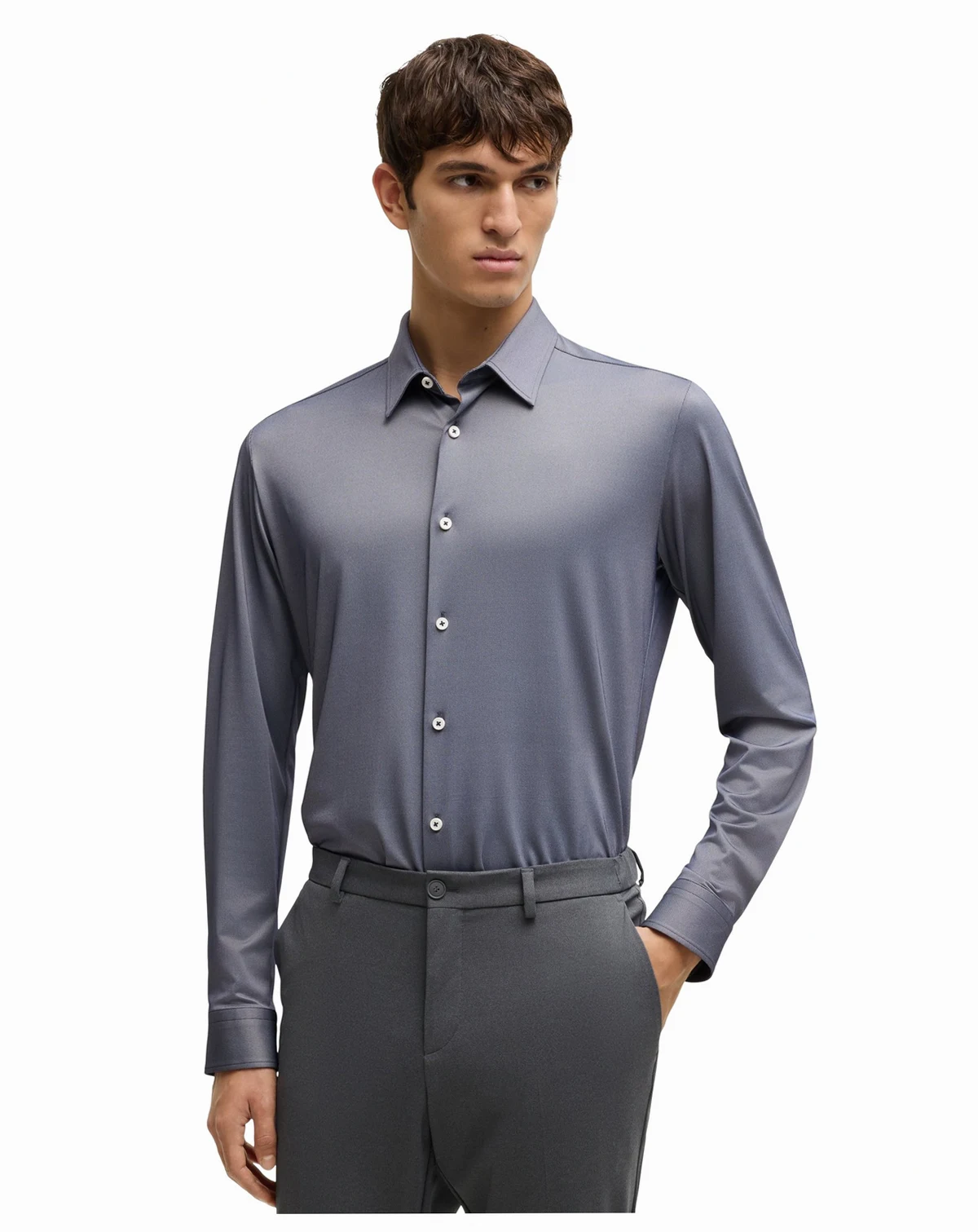 Men's Slim-Fit Performance-Stretch Shirt