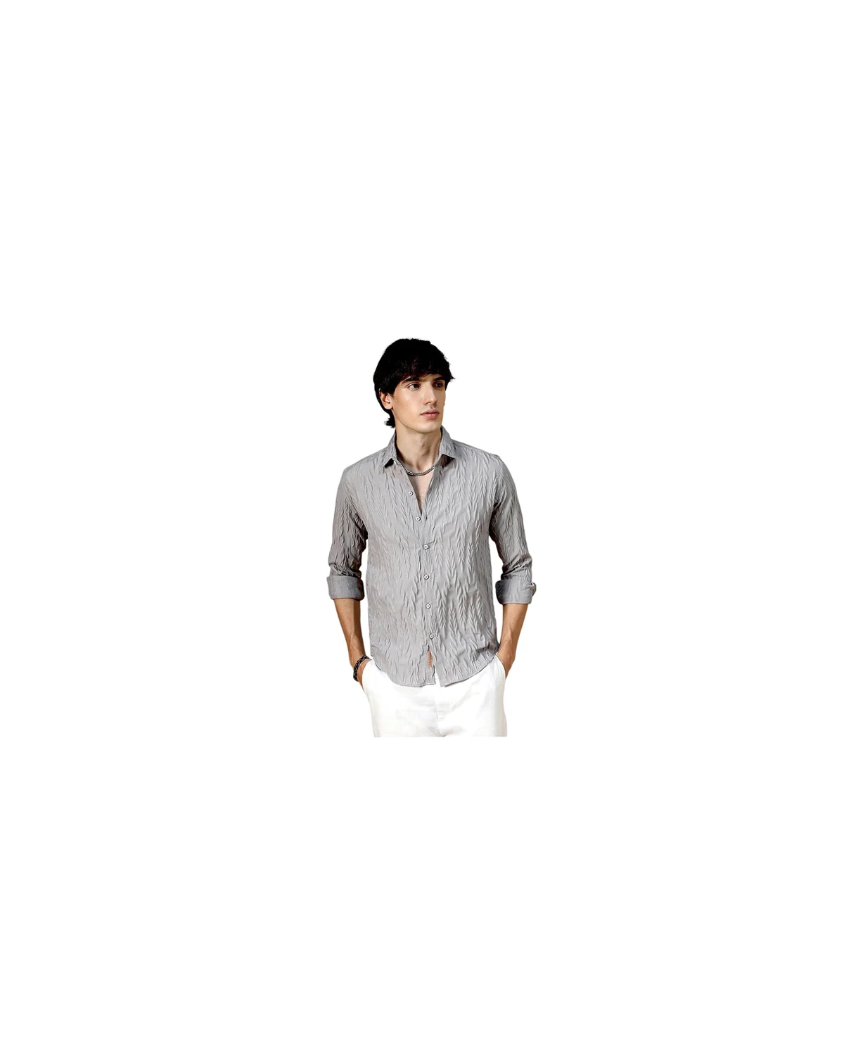 Men's Grain-Textured Shirt