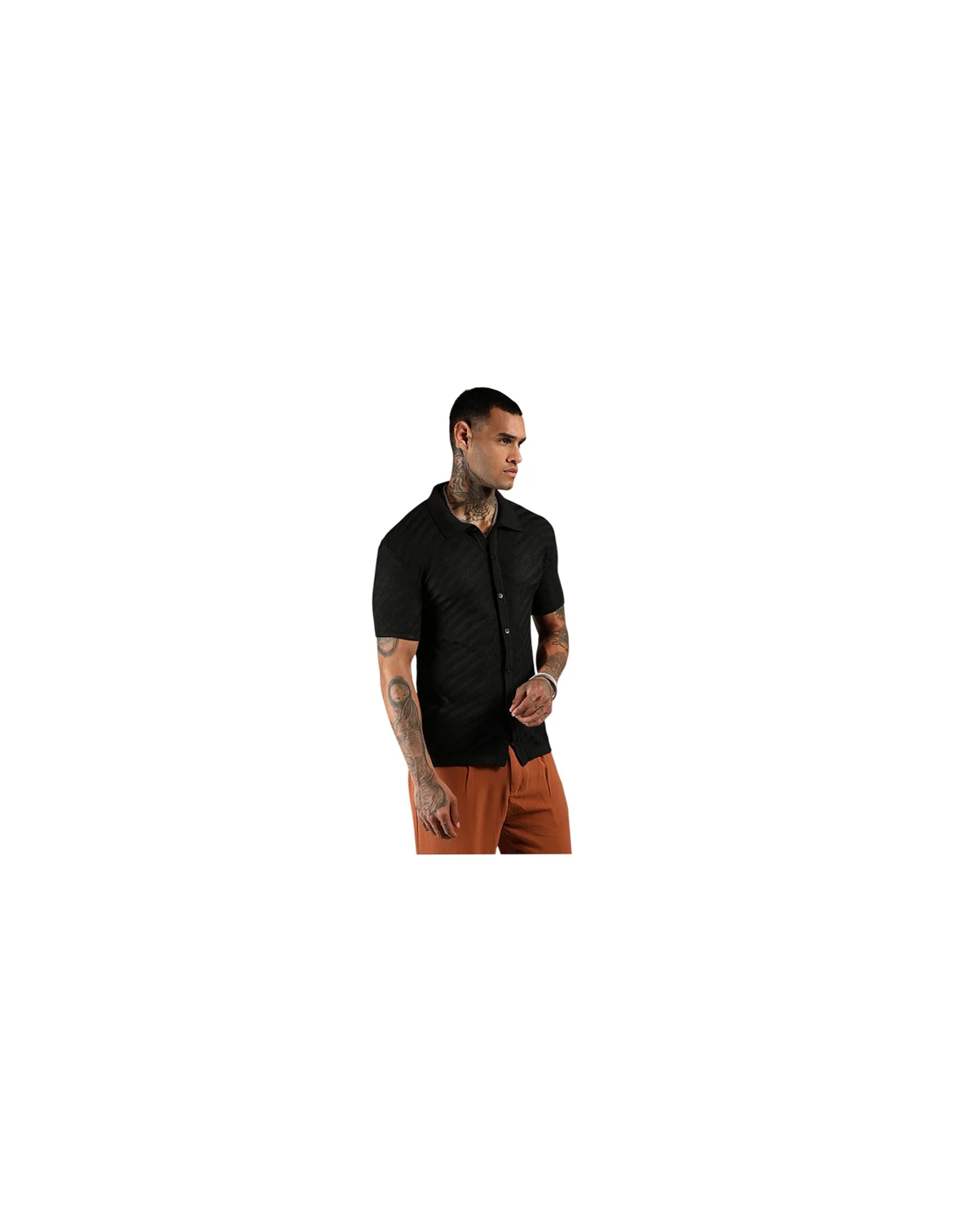 Men's Tilted-Knit Shirt