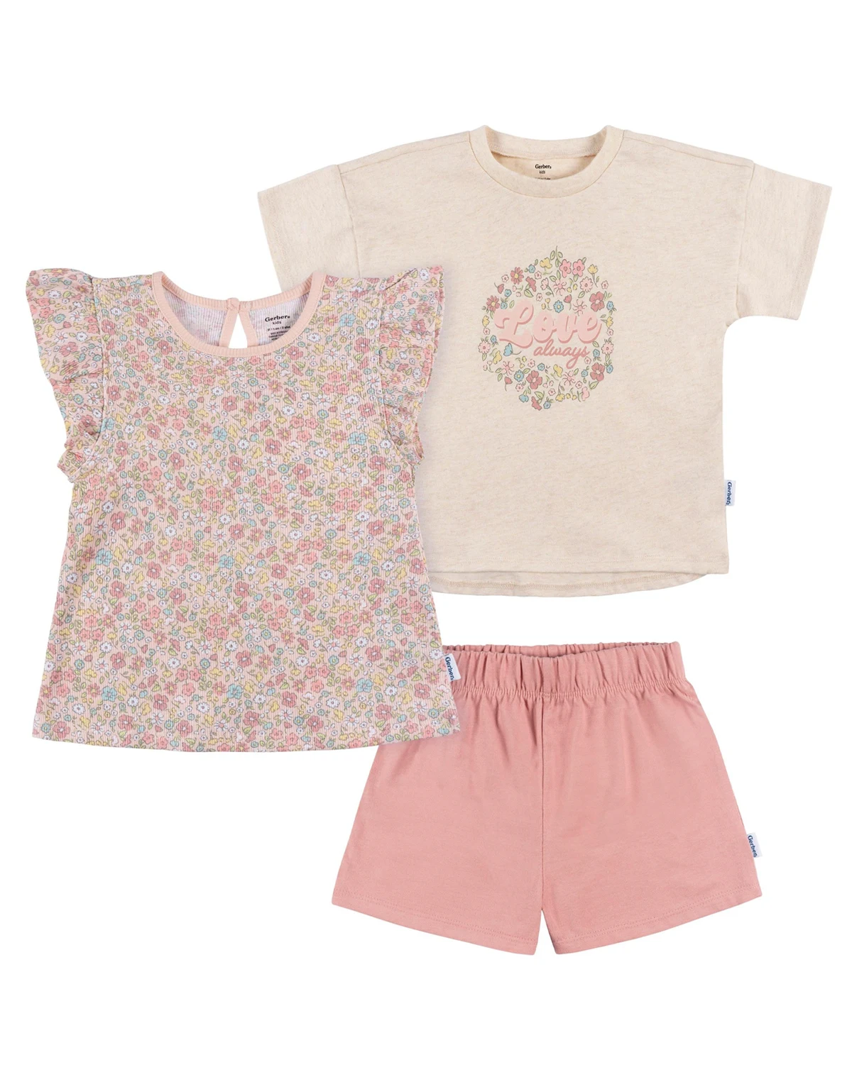 Baby Girls Coordinating Shirts and Short Set