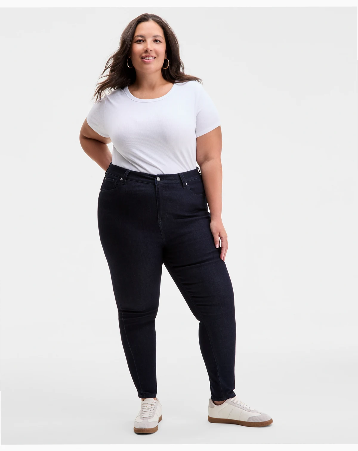 Trendy Plus Size High-Rise Skinny Jeans, Exclusively at Macy's