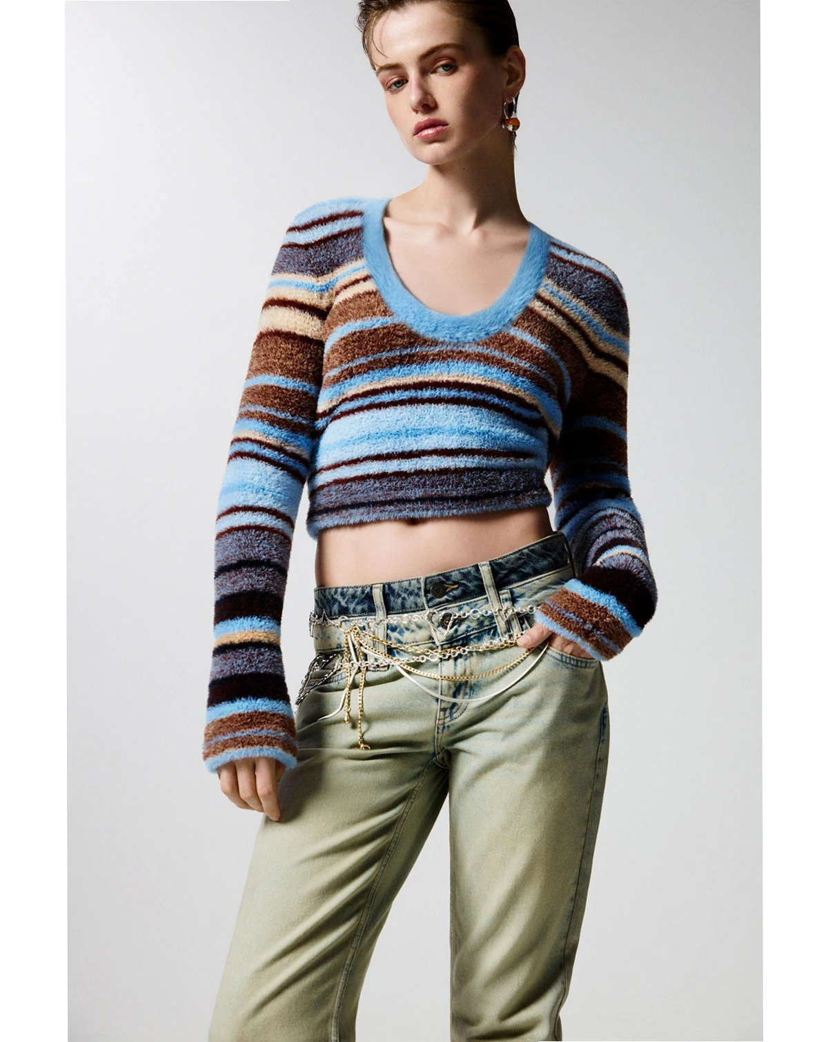 Women's Combined denim pants