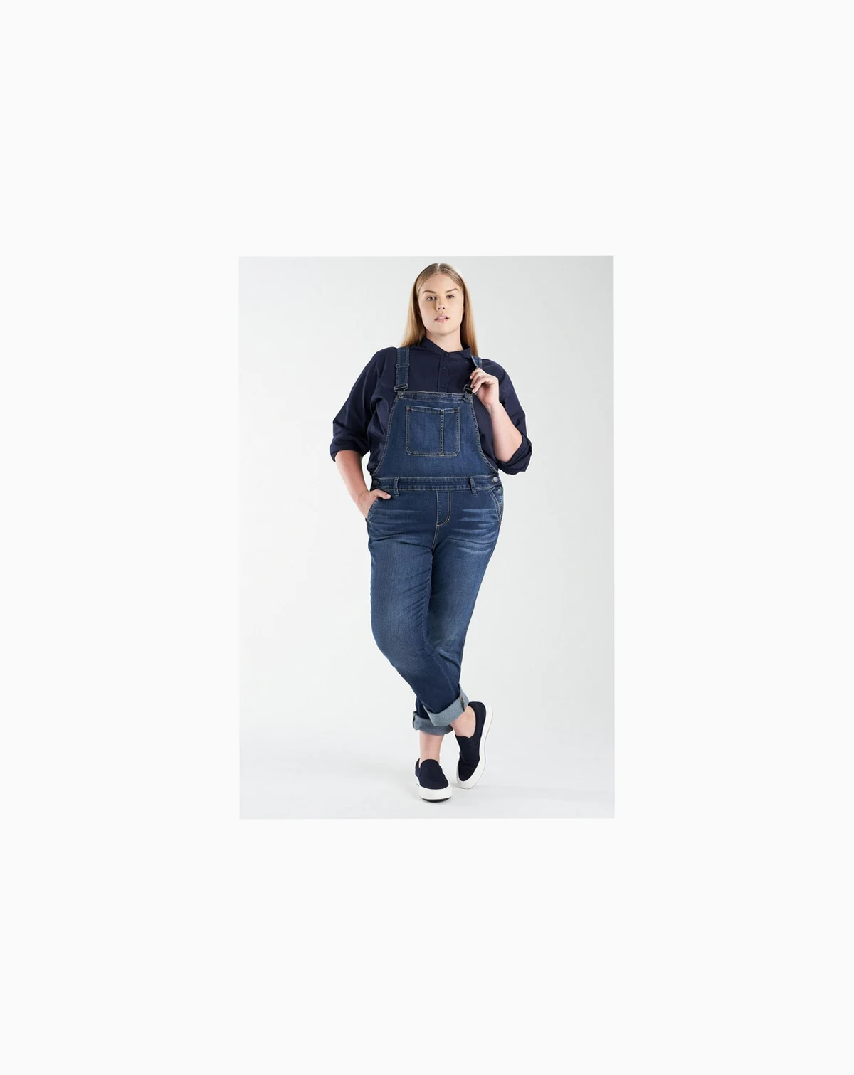 Plus Size Denim Overall