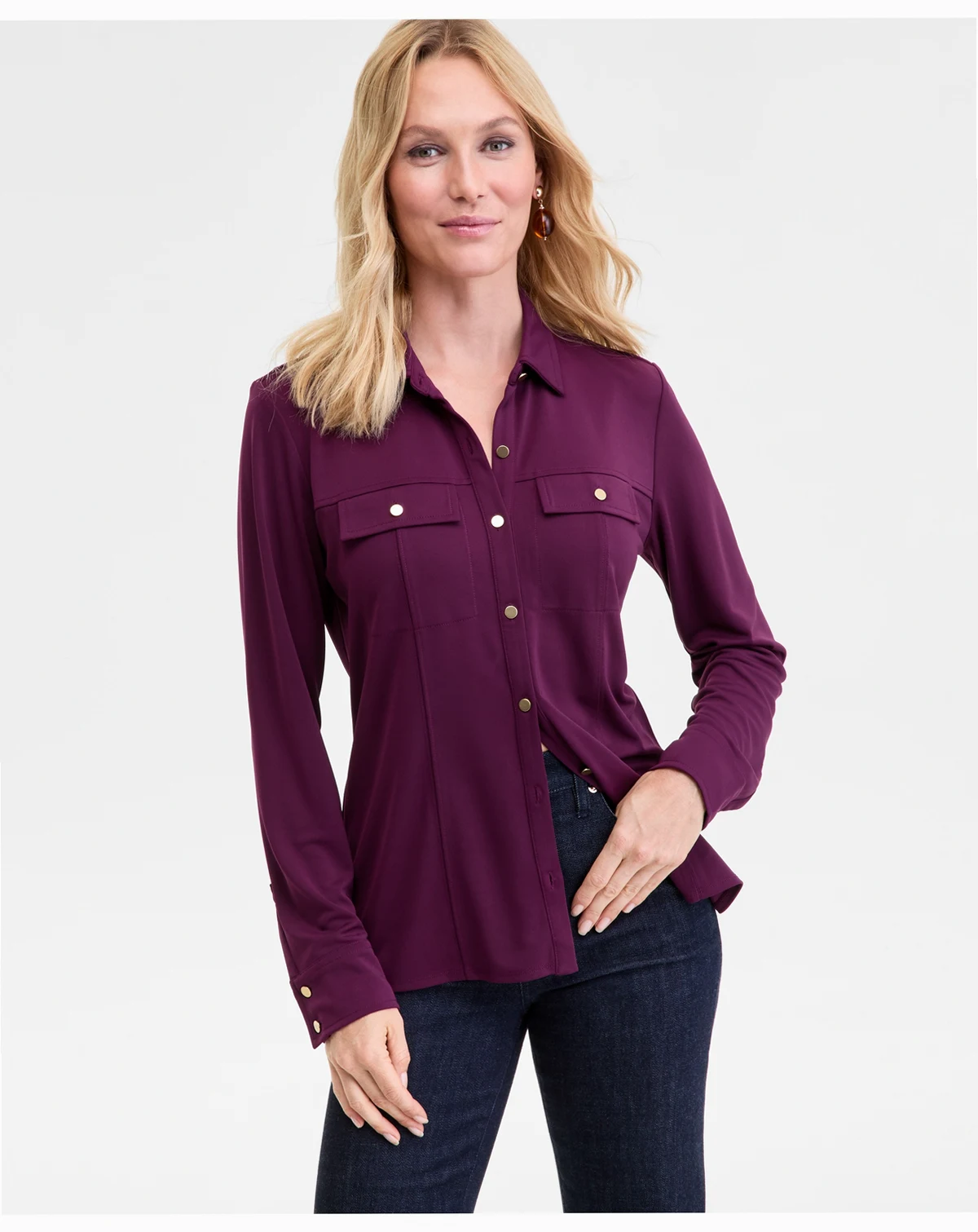 Women's Knit Utility Shirt, Exclusively at Macy's