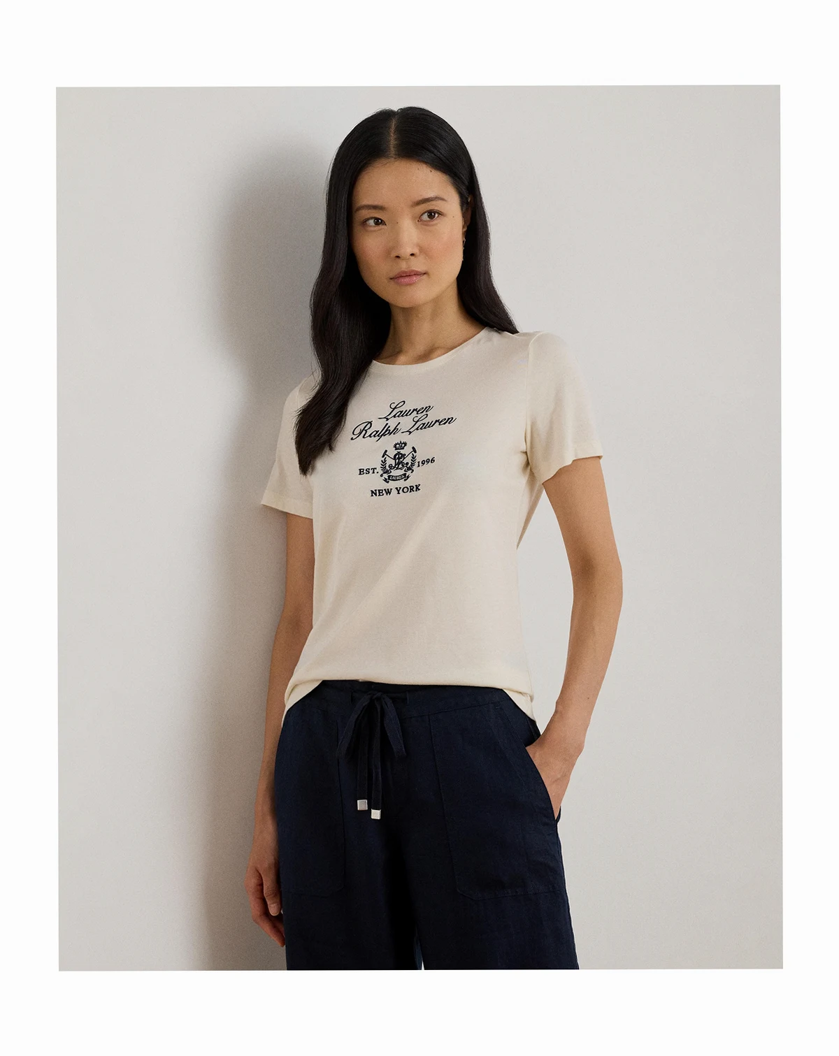 Women's Katlin Embroidered Crest Short-Sleeve T-Shirt
