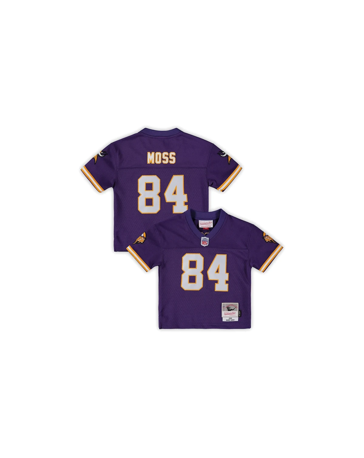 Toddler Boys and Girls Randy Moss Purple Minnesota Vikings 1998 Retired Legacy Jersey