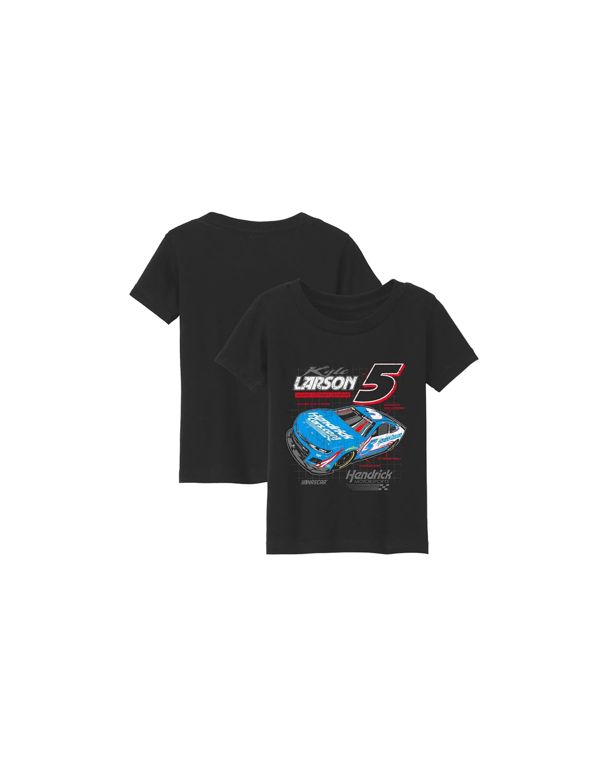 Toddler Black Kyle Larson Car T-Shirt