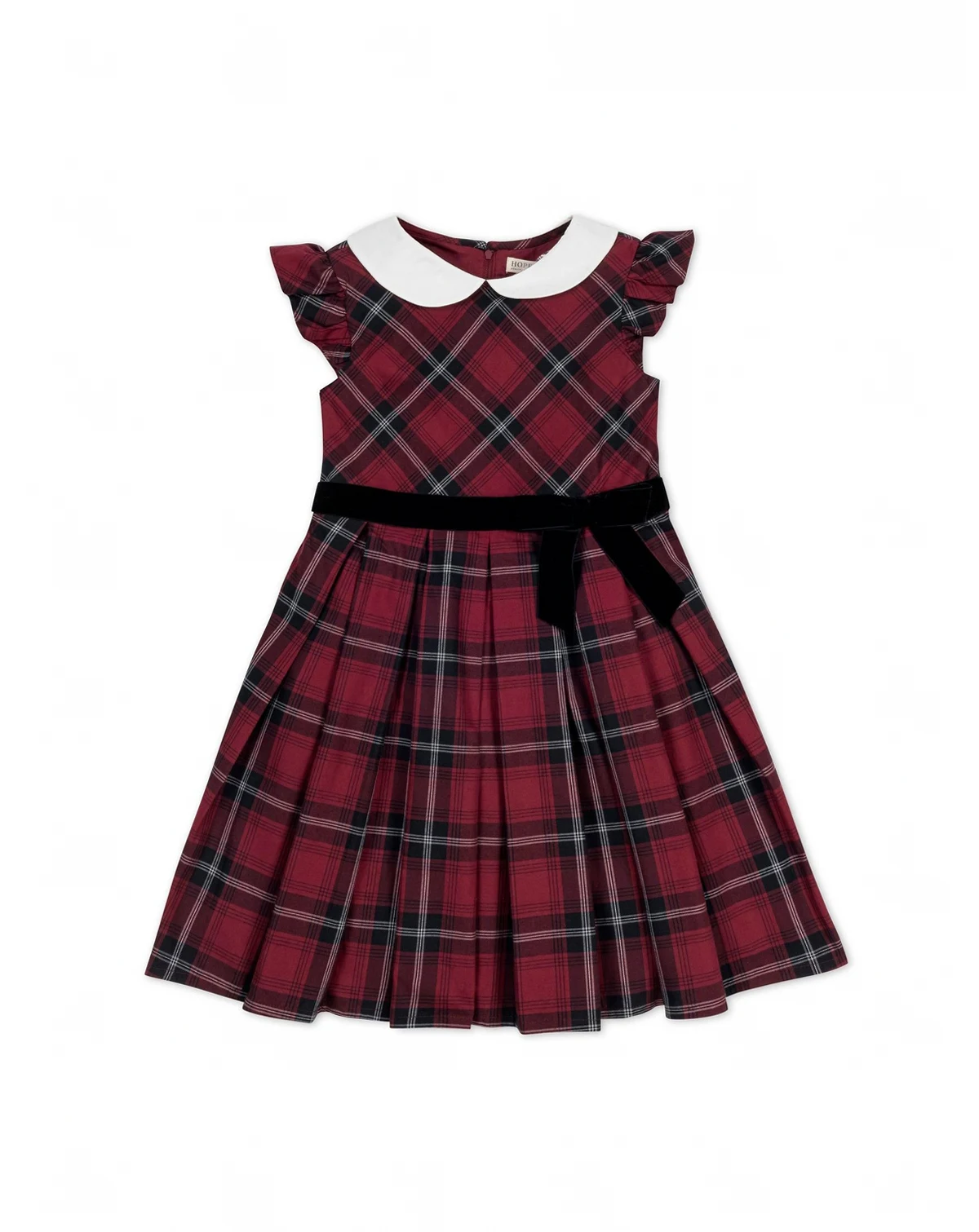 Baby Girls Organic Flutter Sleeve Peter Pan Collar Party Dress