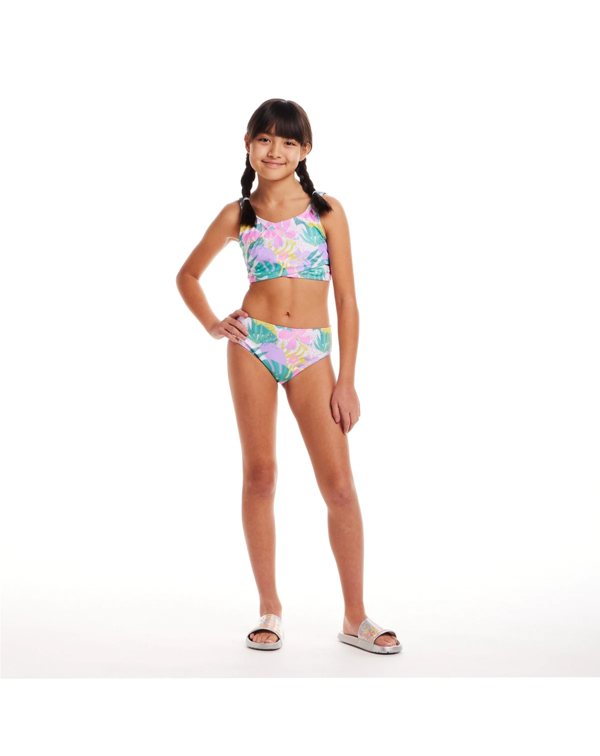 Toddler/Child Girls Tropical Print Bikini