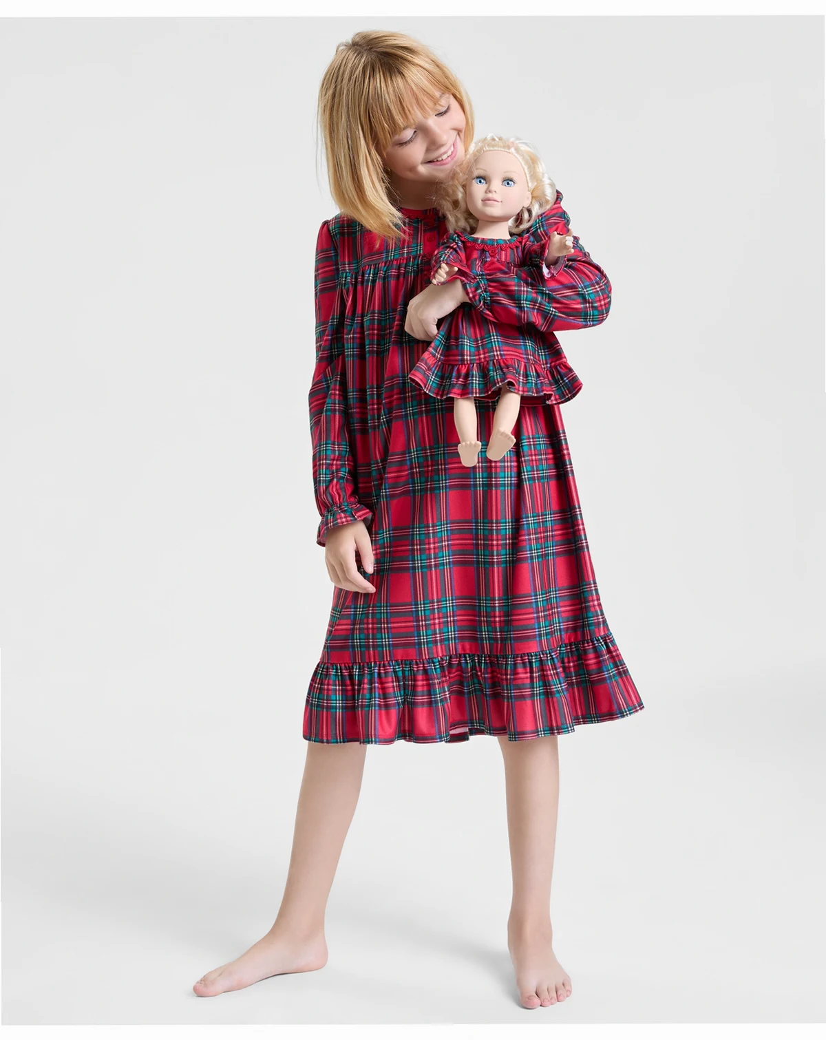 Girls 2T-16 Brinkley Plaid Nightgown with Doll Dress, Macy's Exclusive