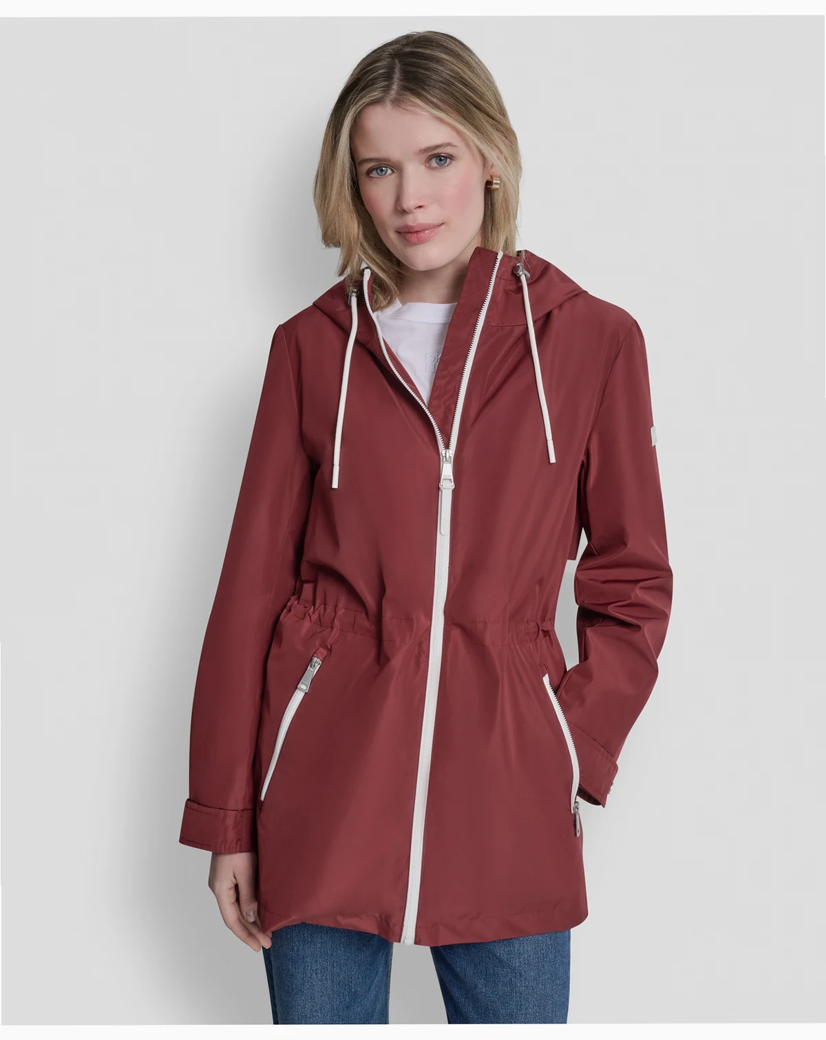 Women's Sporty Anorak Hooded Raincoat