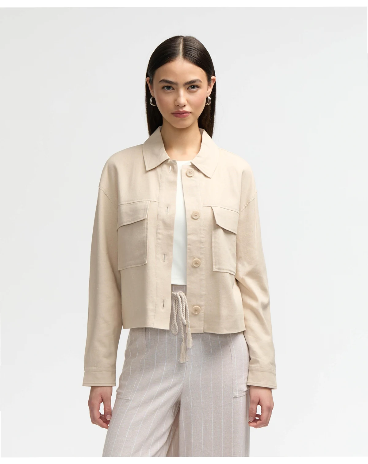 Women s Double Pocket Shacket
