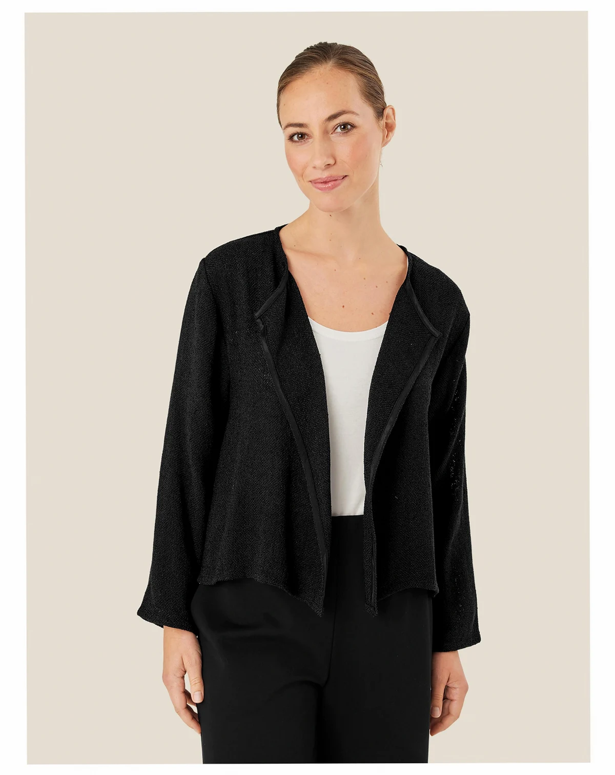 Women's Majulitta Open-Front Boucle Jacket