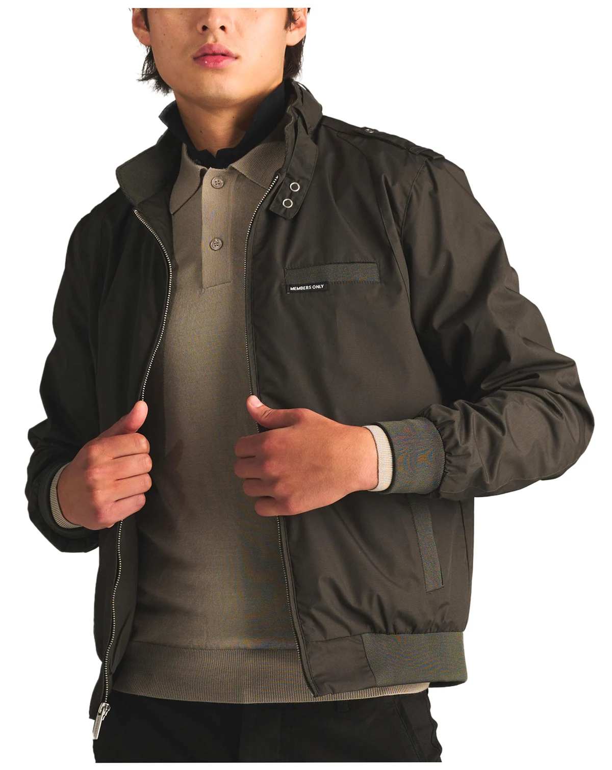 Men's Big & Tall Classic Iconic Racer Jacket (Slim Fit)