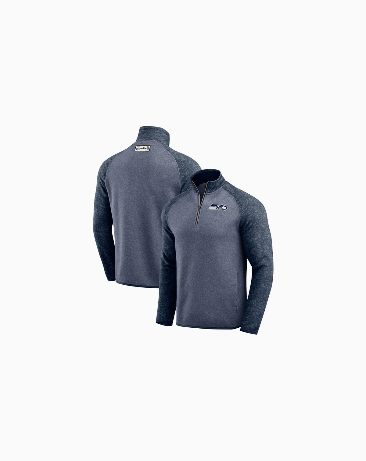 Darius Rucker Collection by Men's College Navy Seattle Seahawks Tonal Quarter-Zip Jacket