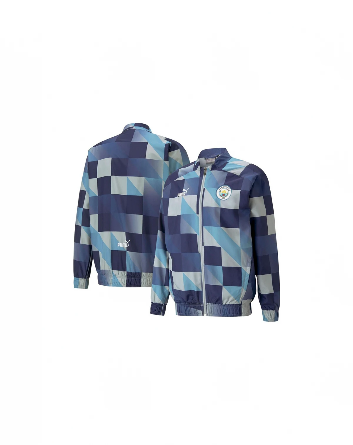 Men's Navy, Gray Manchester City 2022/23 Pre-Match Full-Zip Jacket