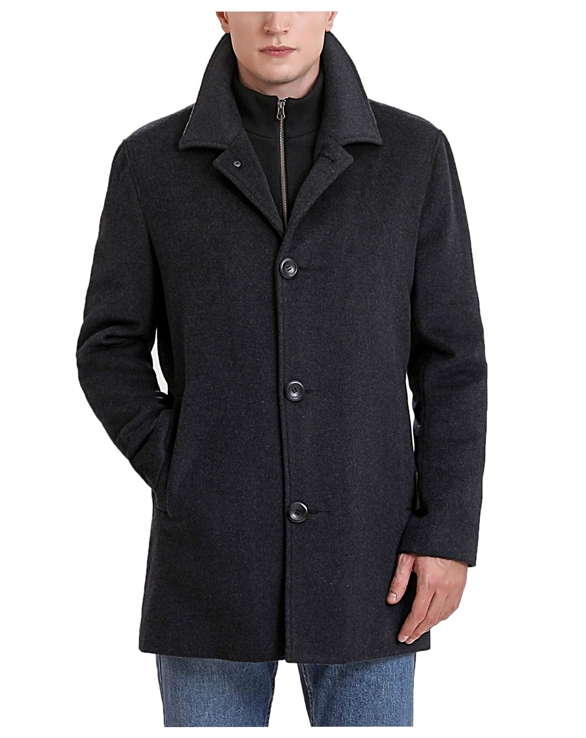 Men Justin Wool Blend Car Coat - Big and Tall