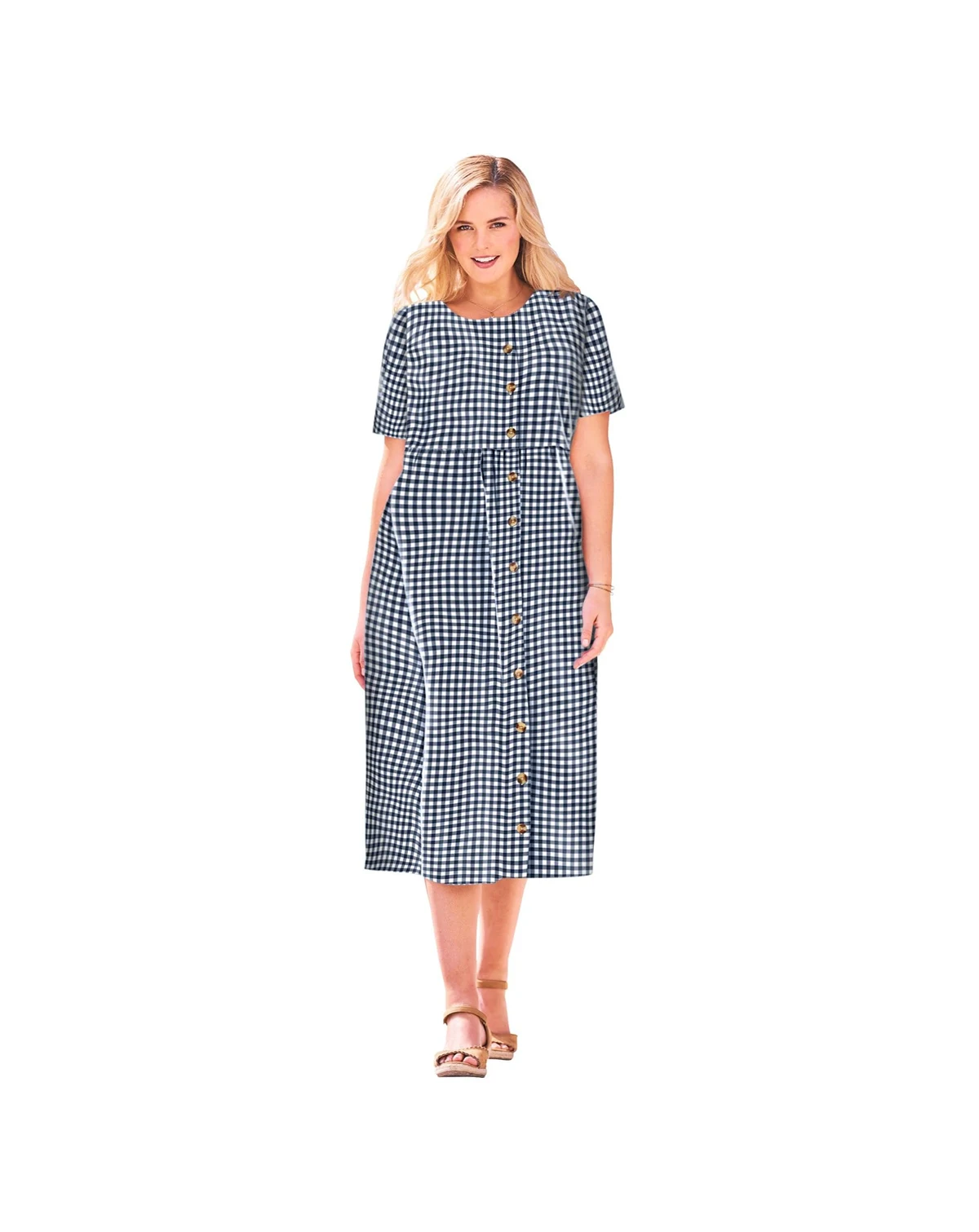 Women's Within Short-Sleeve Seersucker Dress