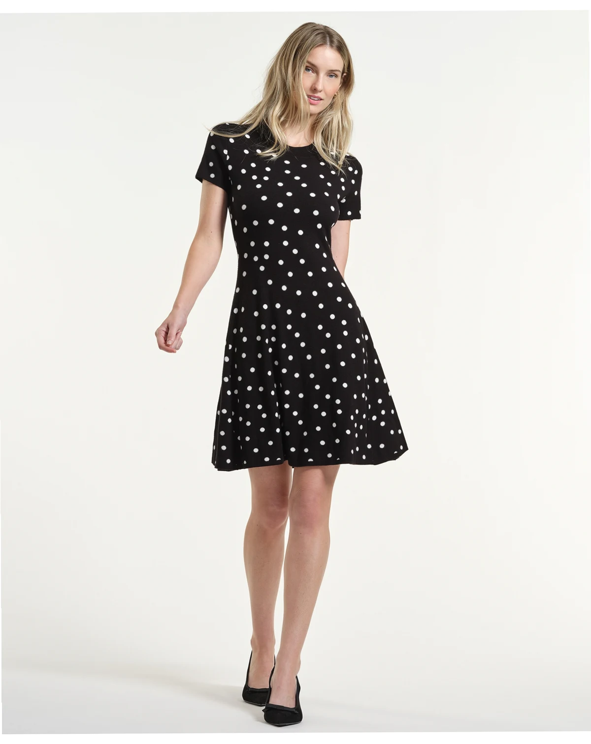 Women's Polka Dot Flare Dress
